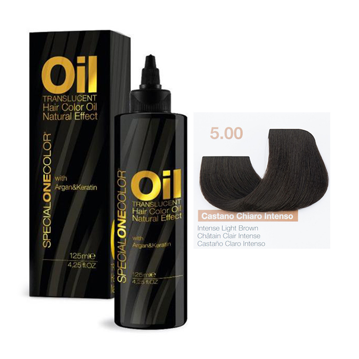 Фарбувальна олія для волосся Trendy Hair Special One Color Oil Translucent Hair Color, 5.00 Intense Light Brown, 125 мл